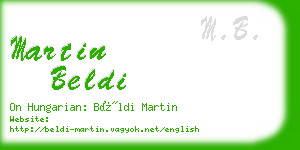 martin beldi business card